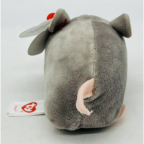 Teeny Tys Miko Gray Mouse Pink Eyes Plush 4 inch Stuffed Animal 2017 - Picture 6 of 9